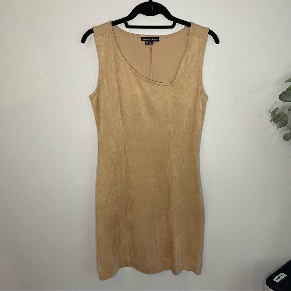 William Rast Sleeveless Faux Suede Mini Dress Tan Small